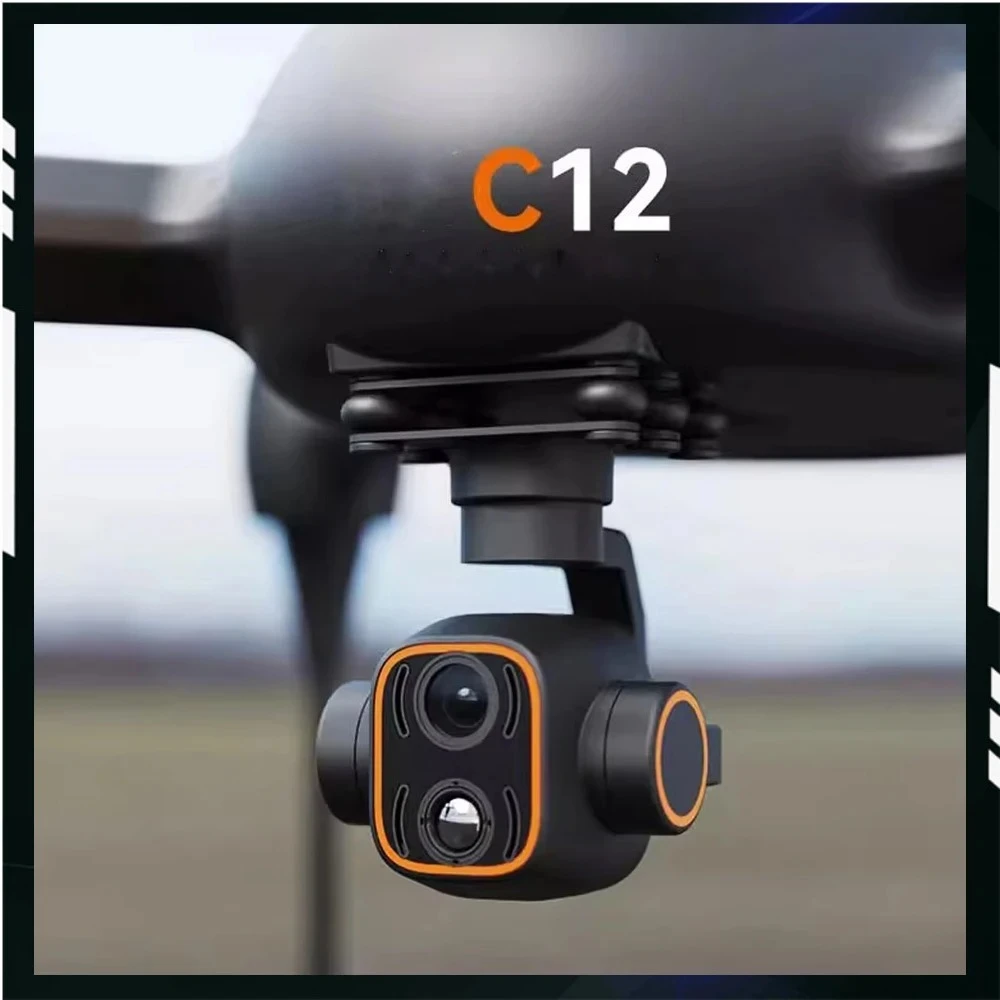 C12 2K High Definition Thermal Imaging Camera Three-Axis Stabilized Dual Light Gimbal Dynamic Tracking Camera