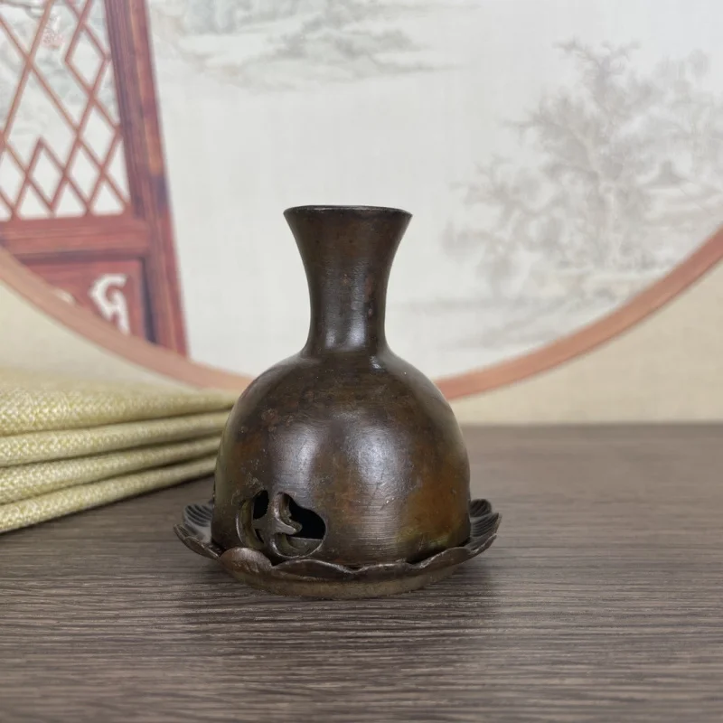Antique Bronze Fortune and Prosperity Tower Incense Ornament