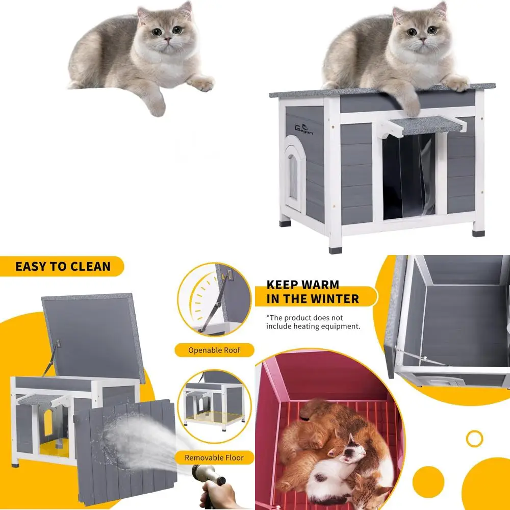 

Всепогодный наружный укрытие для кошек-ферла — зимний корпус