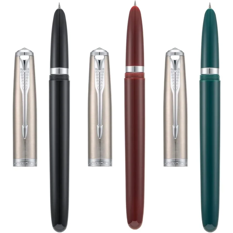 

Набор перьевых ручек Jinhao 86, черный, винно-красный и зеленый, очень тонкое перо из смолы с многоразовым конвертером чернил