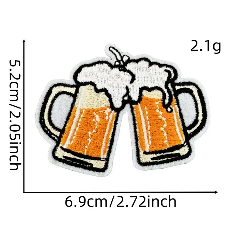 Oktoberfest Beer Festival Iron-On Embroidered Badge Patches for DIY Hole T-shirt Backpack Clothing Jeans Appliques Sticker