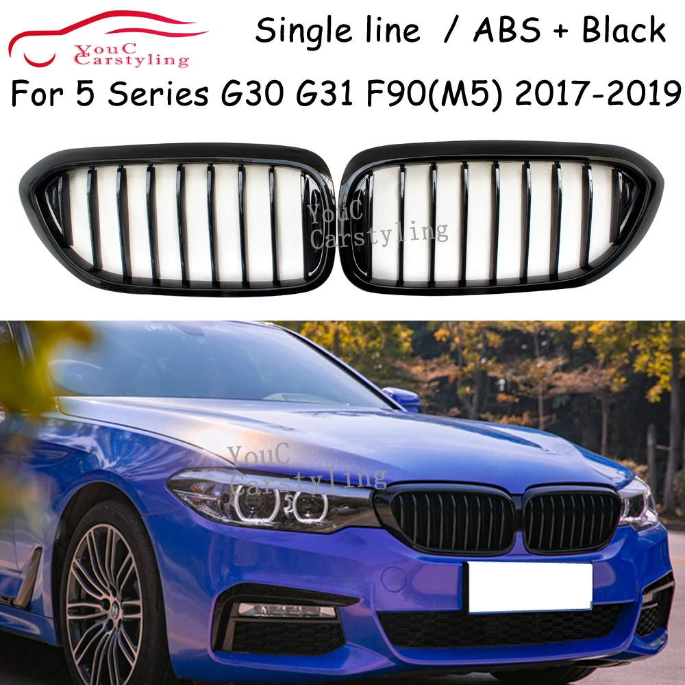 

G30 ABS Single Slat Front Kidney Grille For BMW 5 Series G30 G31 F90(M5) 525i 530i 540i 550i 2017-2019 Pre-LCI
