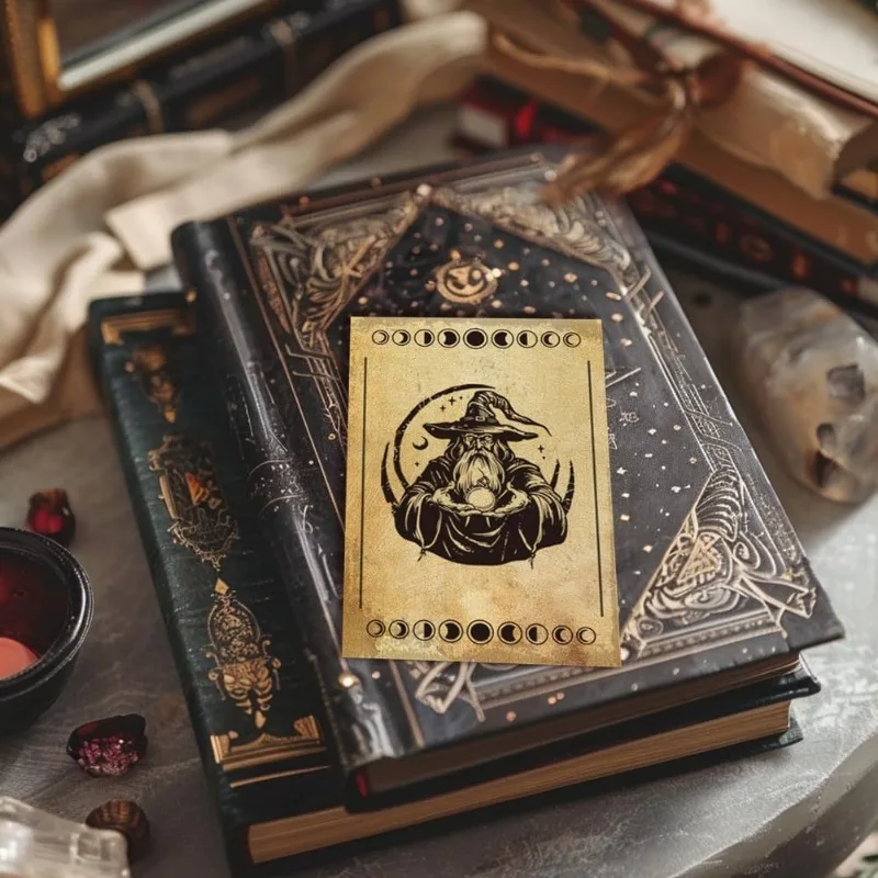 1Sheet Magic Wizard Clear Stamps for Cards Making Witchcraft Clear Stamp Seals Transparent Stamps for DIY Scrapbooking Photo