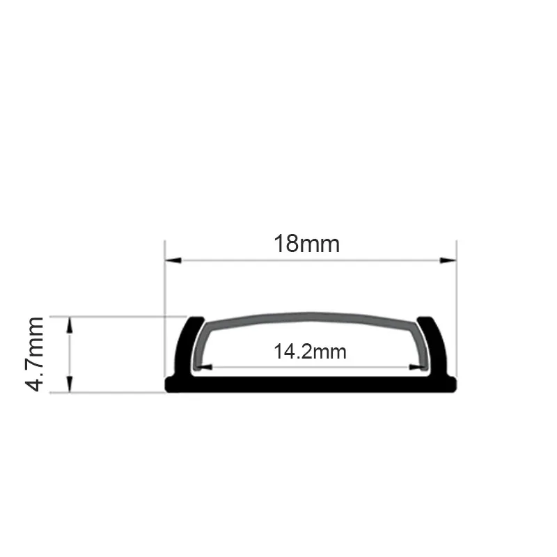 18x4.7mm Wardrobe Aluminum Profile Aluminium Channel for Led Strip with Diffuser Milky Cover LED Bar Strips Light Holder