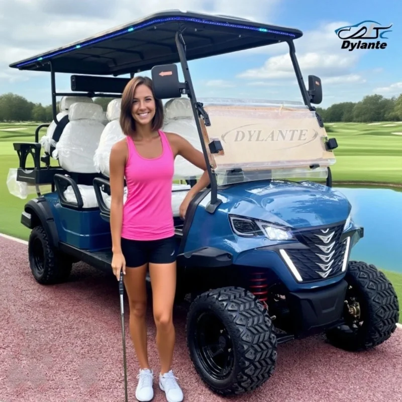 

Уличный легальный солнечный автомобиль, электрическая тележка для гольфа, производитель свинцово-кислотной батареи, охотничья тележка, 60 В, многофункциональная мини-2/4/6 мест