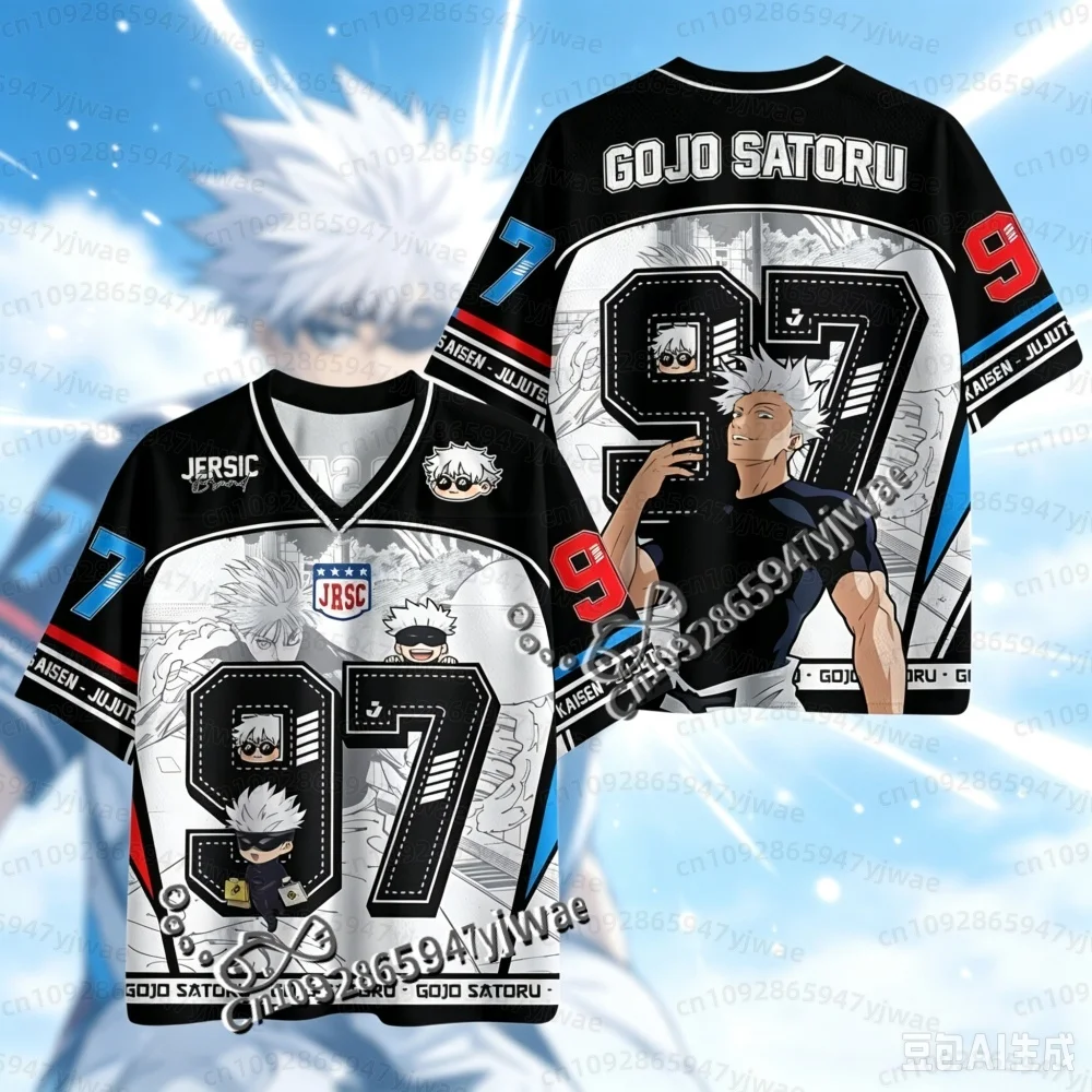 2026 NEUES Sommer-Herren-T-Shirt Jujutsu Kaisen Satoru Gojo Yuta Megumi Schnelltrocknendes Sport-Shirt Anime-Fan-T-Shirt für Männer, Frauen und Kinder – Detail 3