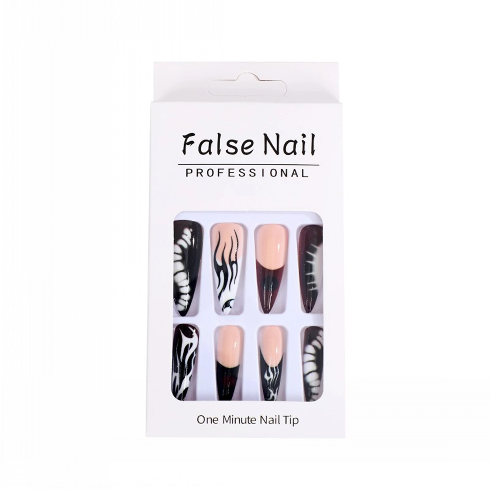 Halloween False Nails with Long Pointed Head Chip-Proof Smudge-Proof Fake Nails for Stage Performance Wear