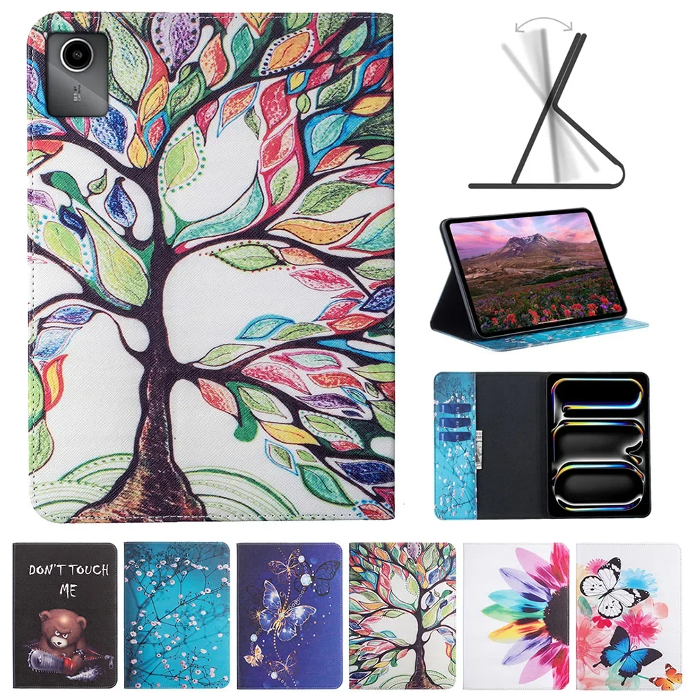 Tablet Case For Lenovo Tab M11 2024 TB-330FC 11 inch Fashion Pattern Wallet Flip Leather Stand Cover Xiaoxin Pad 2024 TB-331FC