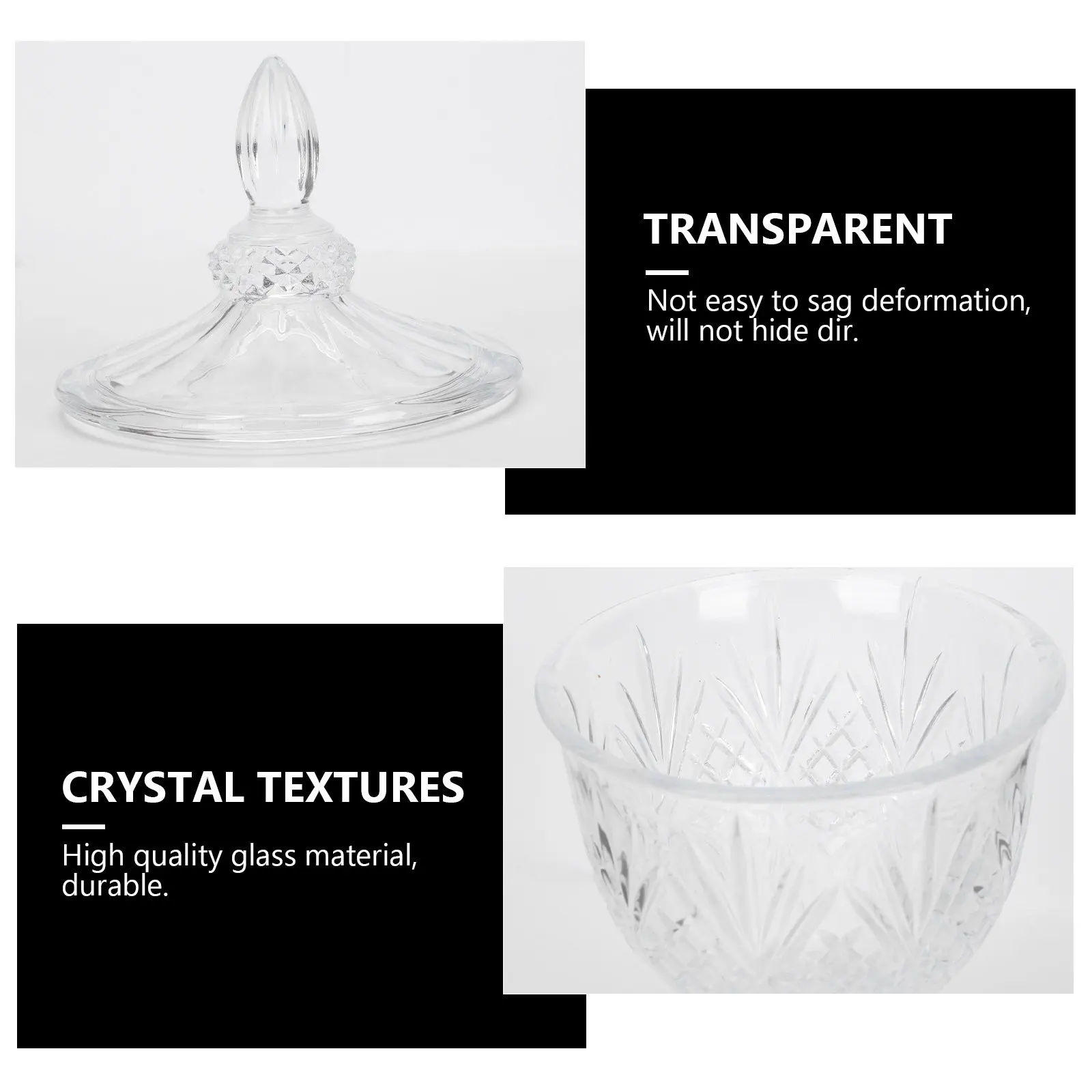 

1 шт. Прозрачная стеклянная банка для хранения, герметичный контейнер для конфет и продуктов, для кухни, пекарни, подарочного магазина, для демонстрации, портативная, с герметичной крышкой