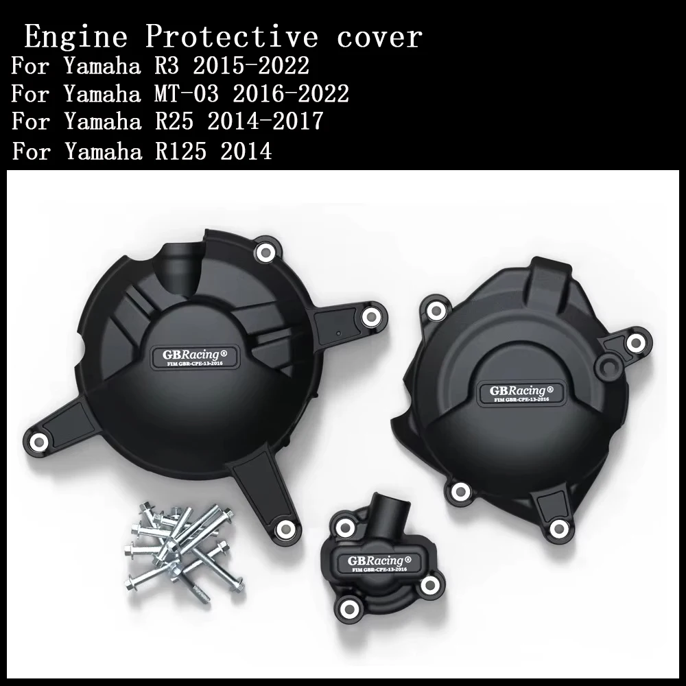 

R15 R3 Motorcycles Engine Cover For Yamaha R3 2015-2022 MT-03 2016-2022 R25 2014-2022 secondary enginecover set Protection