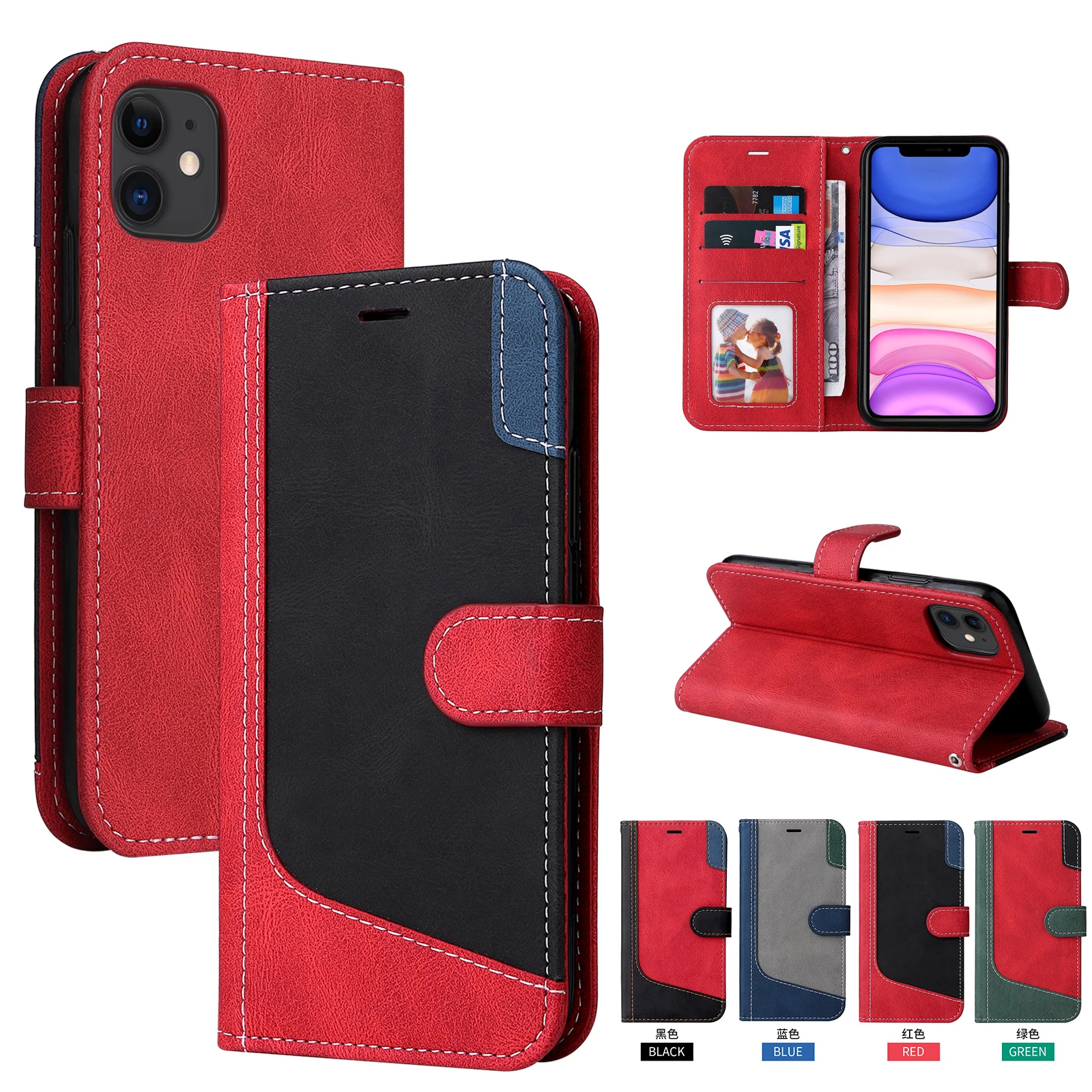 

Leather Case For Motorola Moto G13 G23 G53 G73 G14 G24 G34 G54 G84 G85 G04 G04S E1332 A Business Credit Card Slot Silicone Cases