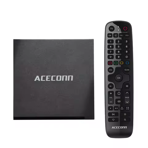 ACECONN Streaming Linux IPTV Boxes 4k 60hz HDR10+ Smart STB Player TVONAIR Dual WiFi BT OTA Remote Control Pi2 &pi;2 TV Box