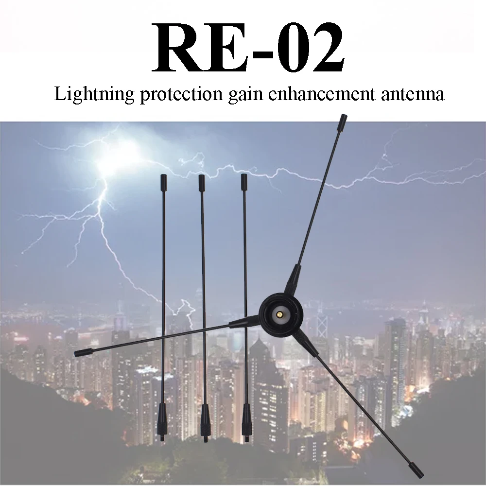 Nagoya RE-02 Mobile Antenna Ground UHF-F 10-1300MHz Lightning Protection Antenna For QYT TYT Mobile Car Radio Base Station RE-02