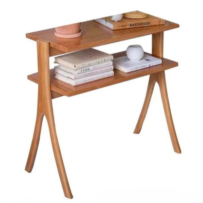 Second-hand sofa, side table, cabinet, bedside double-layer wooden shelf, living room, small coffee table, vintage furniture