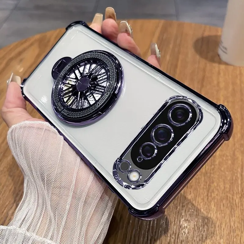 الفاخرة بريق تصفيح حافة البوصلة قوس حامل لينة حافظة من البولي يوريثان لجوجل بكسل 10 9A برو XL حزمة كاملة مكافحة الإفلات غطاء وقائي