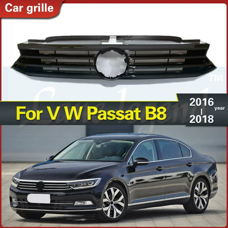 For Volkswagen VW Passat B8 2016 2017 2018 sedan/Alltrack/Variant FRONT GRILL bumper grille ABS black Grill grill