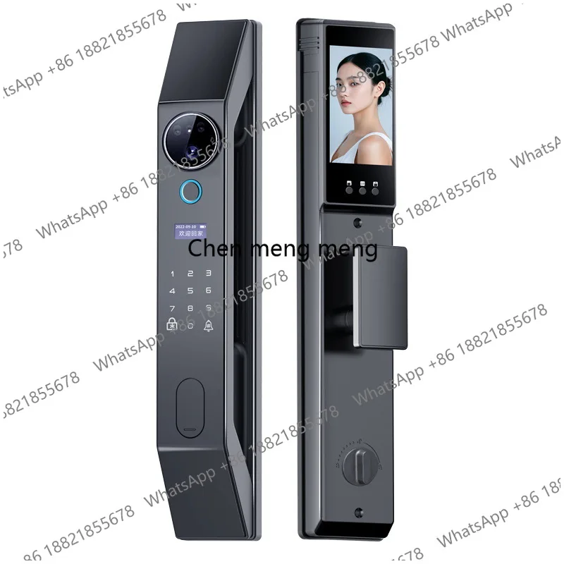 

3D facial recognition home security door fingerprint password electronic lock home capture intercom fingerprint unlock