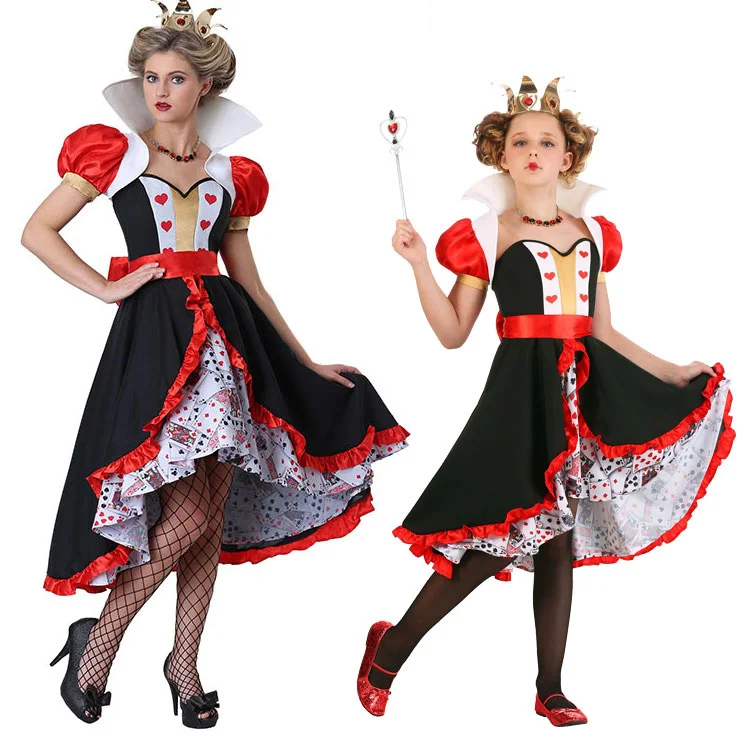 

Alice In Wonderland Stage Performance Adult Lady Frivolous Queen Of Hearts Role Play Costume