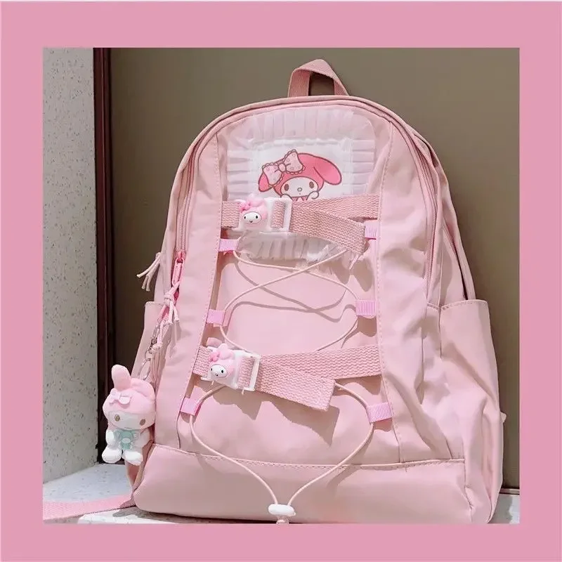 

Cinnamoroll Anime Kawaii Sanrio Soft Y2k Cfashion Backpack My Melody Cartoon Cute Storage School Bag Leisure Gifts for Kids