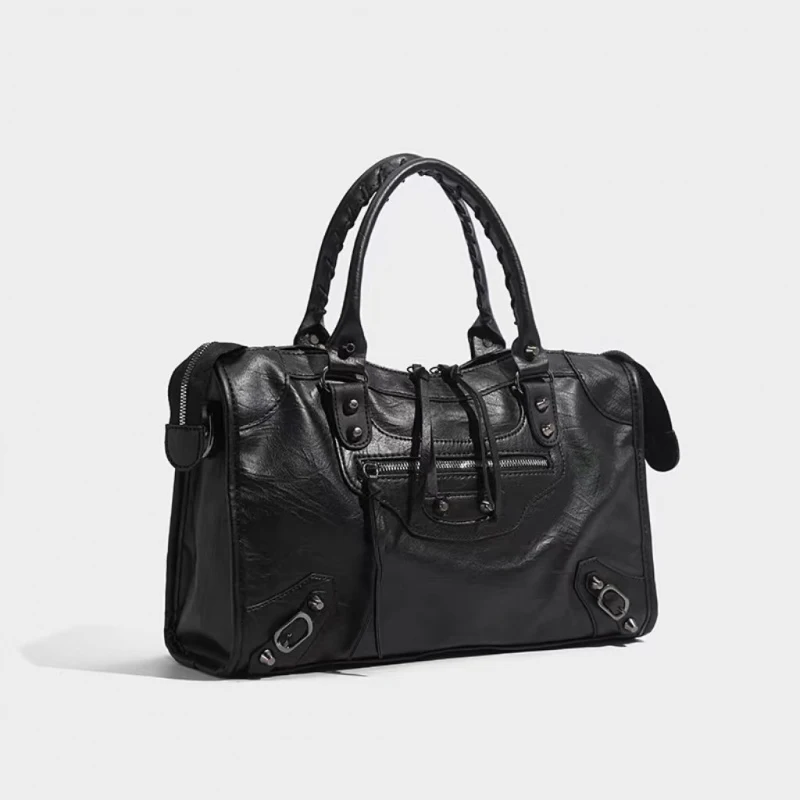 New Style Rivet Motorcycle Bag ABG Cool Girl Bag High-End Large Capacity Single Shoulder Versatile Casual Crossbody Handbag