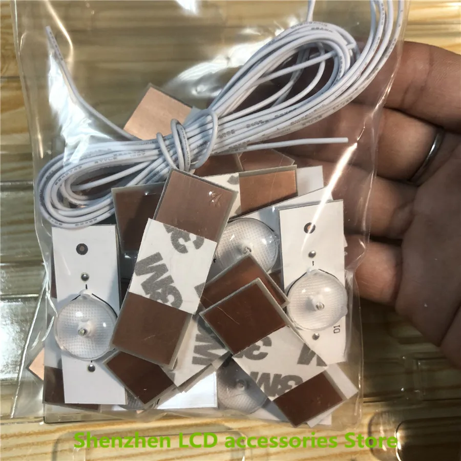 100 Pezzi/lottp 6V SMD Perline Lampada con Lente Ottica Fliter per la Striscia del LED Bar, di Riparazione TV 100% NUOVO