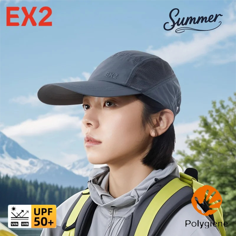 

EX2 High End Baseball Hat Unisex Sun Cap Polygiene Technology Hiking Climbing Camping Uv Protect Windproof 8 Colors Popular Item
