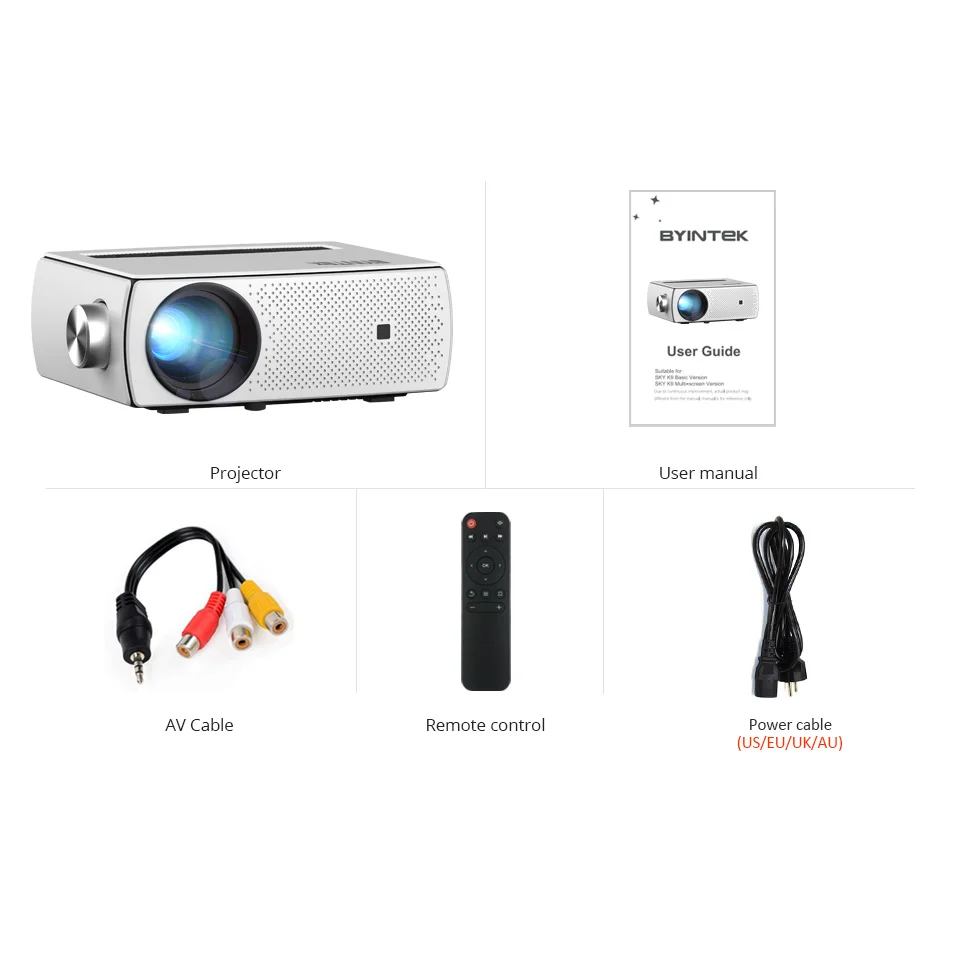 Byintek-Mini budgétaire aérien LCD intelligent K18, Full HD 1080P, Android, LED, petit faisceau vidéo, Qurtecollar portable, WiFi, 7 ans, OEM