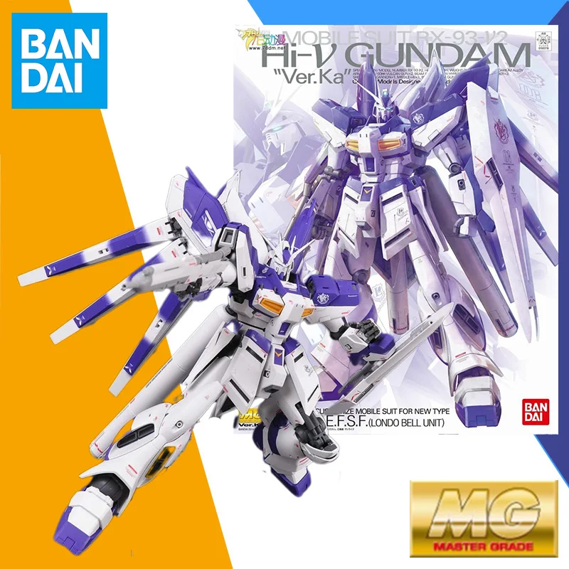 Bandai  MG 1/100 Master Grade HI-V GUNDAM Ver.Ka Model Kit Assembly Anime Action Figure Model Toys Gift For Children