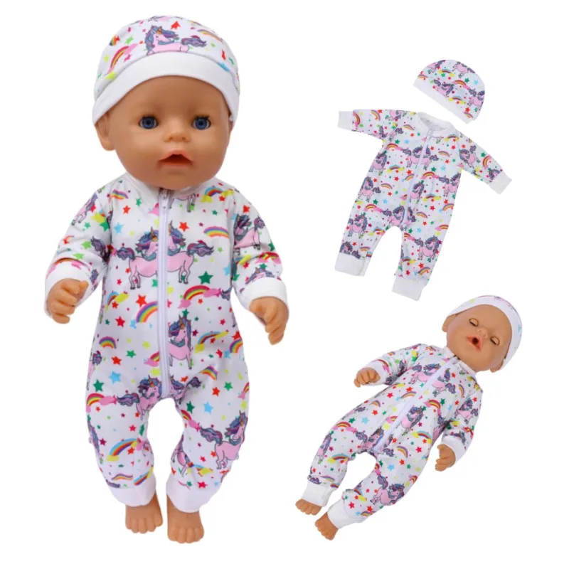 43cm Doll Clothes 18 Inch Cute Rompers Suit For Fit  Doll  Girl Baby Born Newborn Birthday Festival Gifts