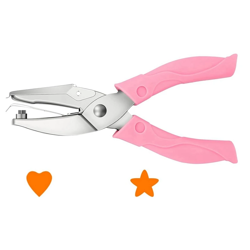 

2-Pack Handheld Hole Punch Set, Single Hole Punch, Heart Hole Punch,JAS