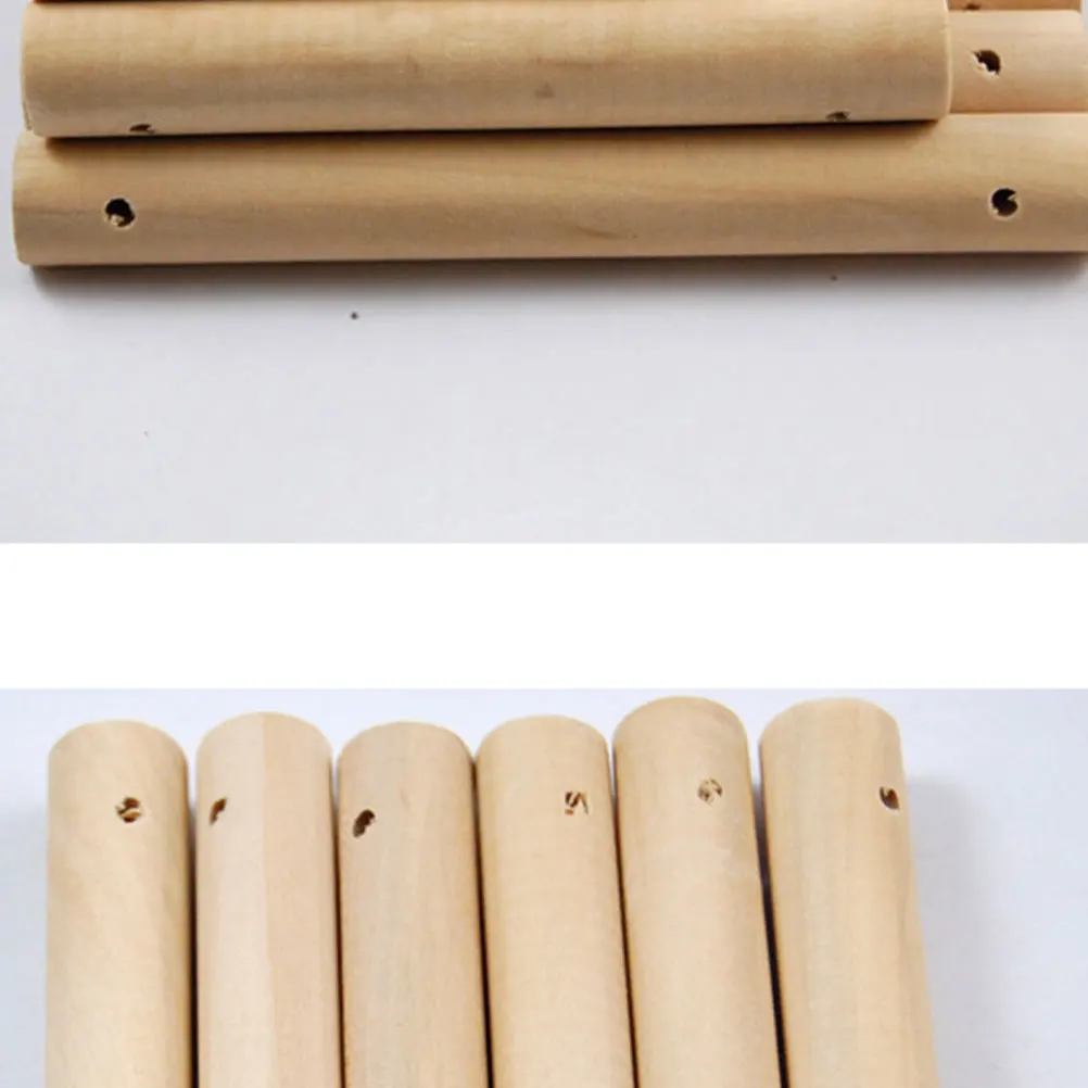 

25 pcs Wooden Sticks Solid Round Wood Rods Durable Craft Accessory Pet Ladder DIY 3mm Hole Stick Sewing Tools Accessories