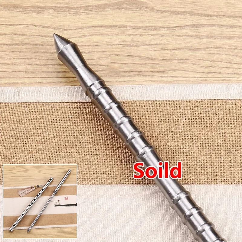 

1pc 65cm Outdoor EDC Longquan Hand Forged Steel Multifunctional Flute Short Stick Car Mounted Portable Window Breaking Tool