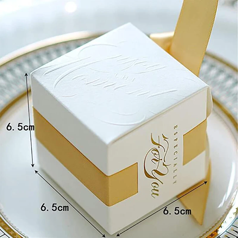 New Wedding Favors Gift Box Souvenirs Gift Box With Ribbon Candy Boxes For Christening Baby Shower Birthday Event Party Supplies