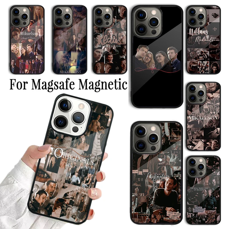 

Coque Phone Case For iPhone 16 15 14 13 12 Mini 11 Pro Max Plus Magsafe Magnetic Wireless Charging Cover Mikaelson Family