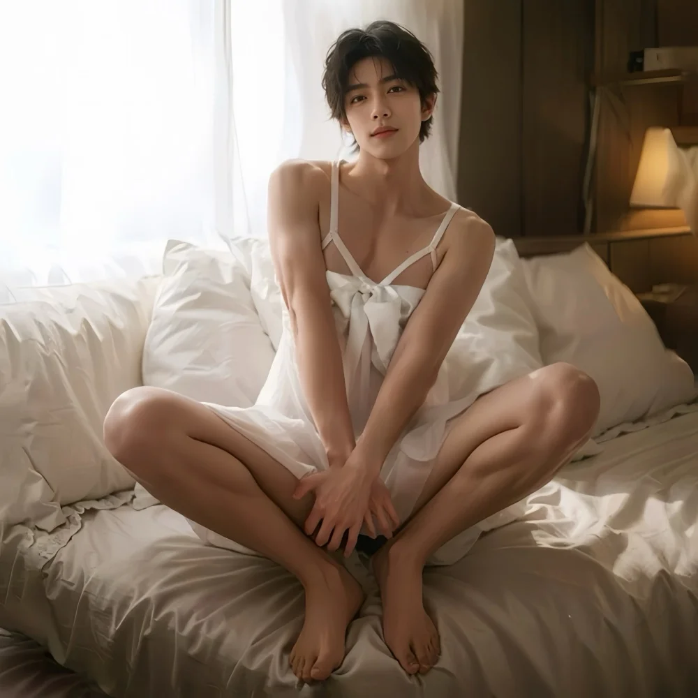 Men Sissy Sheer Dress Mesh Lingerie Sling Straps Chemise Babydoll Teddy Dress Fetish Nightdress Crossdressing Plus Size Lingerie