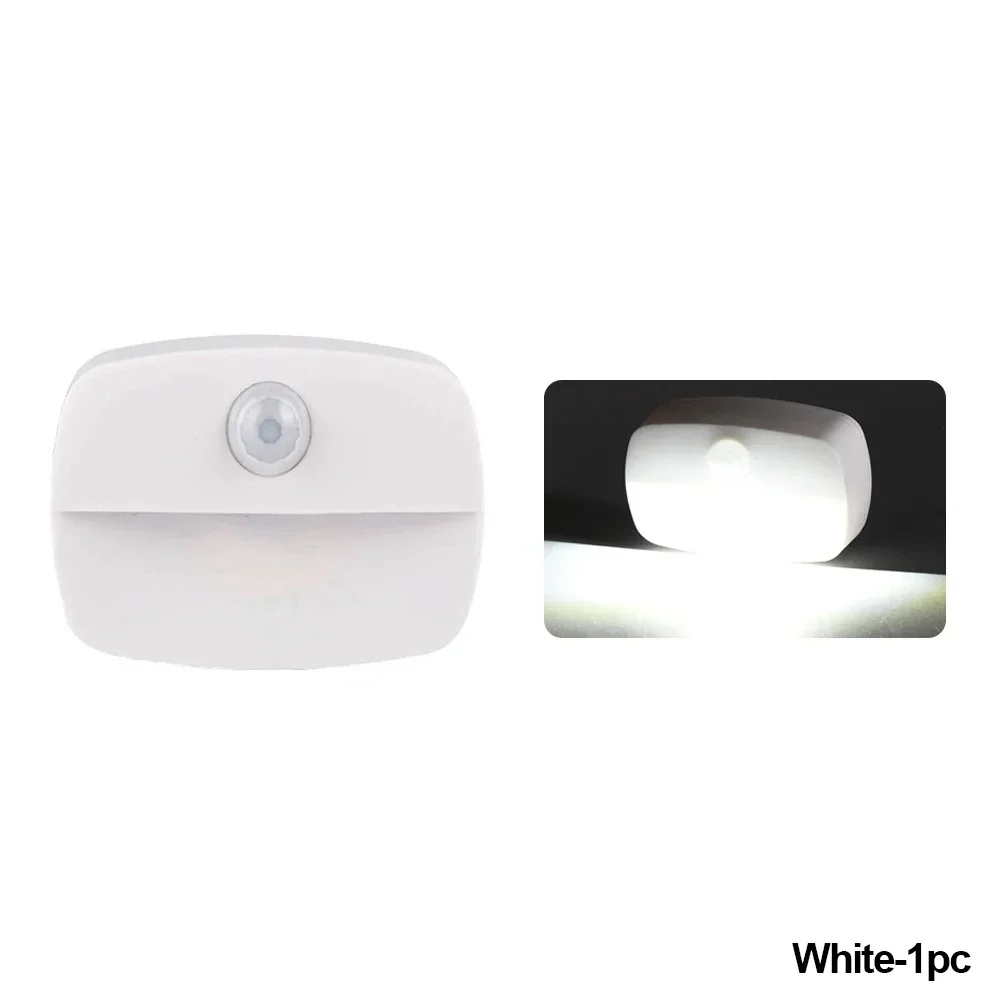 1-5pcs Stick-On Motion Sensor Night Light Battery Powered LED Lamp For Bedroom Bathroom Kitchen Hallway Stairs Closet Compact