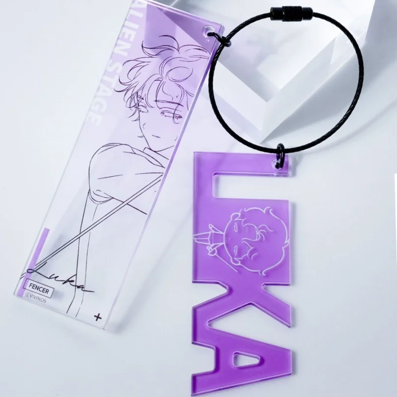 Alien Bühne 3. Jahrestag Anime Ivan Till Luka Sua Hyuna MiZi Cosplay Acryl Anhänger Schlüsselbund Cartoon Schlüsselring Kinder Weihnachten Geschenk – Detail 4