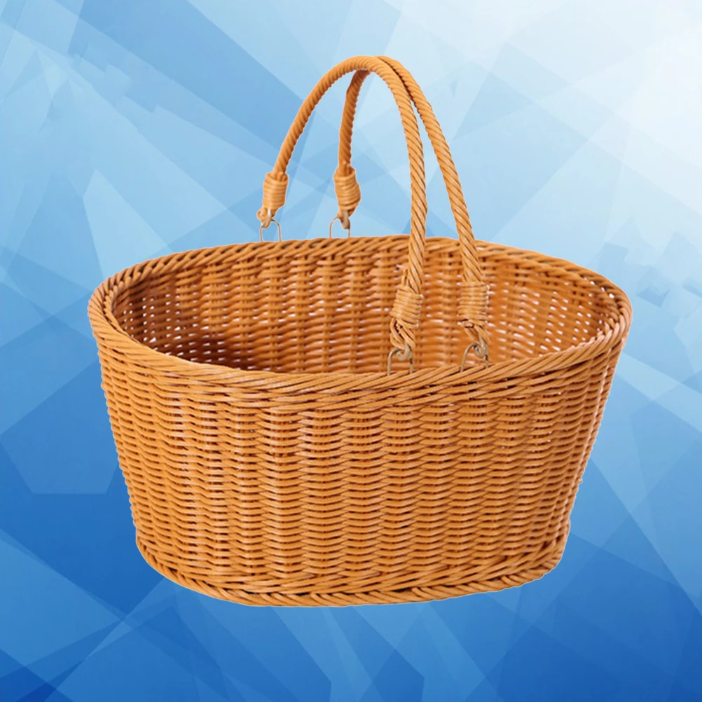 

Tray Woven Shopping Basket Dining Room Table Decor Baskets Seagrass Snack Storage
