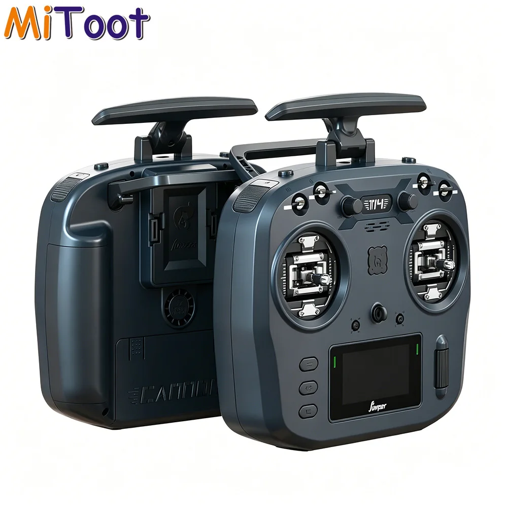 Neuer Jumper T14 2,4GHz/915MHz 1W ELRS Fernsteuerung mit CNC Hall-Sensor Gimbals, bidirektionaler faltbarer Antenne, OLED-Display für FPV-Drohnen