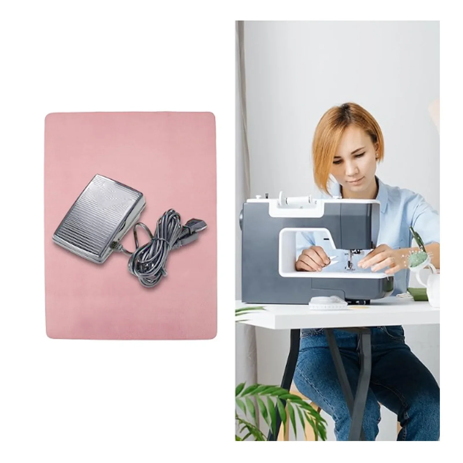 Sewing Machine Foot Pedal Mat Non Slip Reduce Vibration Rubber Sewing Machine Muffling Mat For Home Use 26 X 21cm