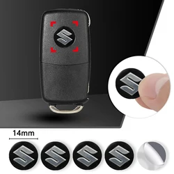 5/10pcs 14 millimetri Auto Smart Chiave A Distanza Adesivi Emblema Decorazione Della Decalcomania Per Suzuki Swift S-Cross Jimny Alto SX4 Vitara Baleno Samurai