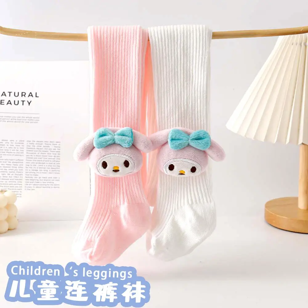 Kuromi My Melody Anime Kawaii MINISO Ins Fashion Socks Cute Cartoon Spring Autumn Pure Cotton Children Stocking Gifts for Kids