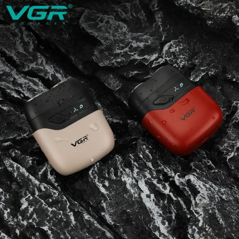 เครื่องโกนหนวดไฟฟ้าแบบชาร์จ USB กันน้ำสำหรับผู้ชาย เครื่องเล็มหนวดพกพา ชาร์จเร็ว ล้างทำความสะอาดได้ ใช้ได้ทั้งที่บ้านและระหว่างเดินทาง