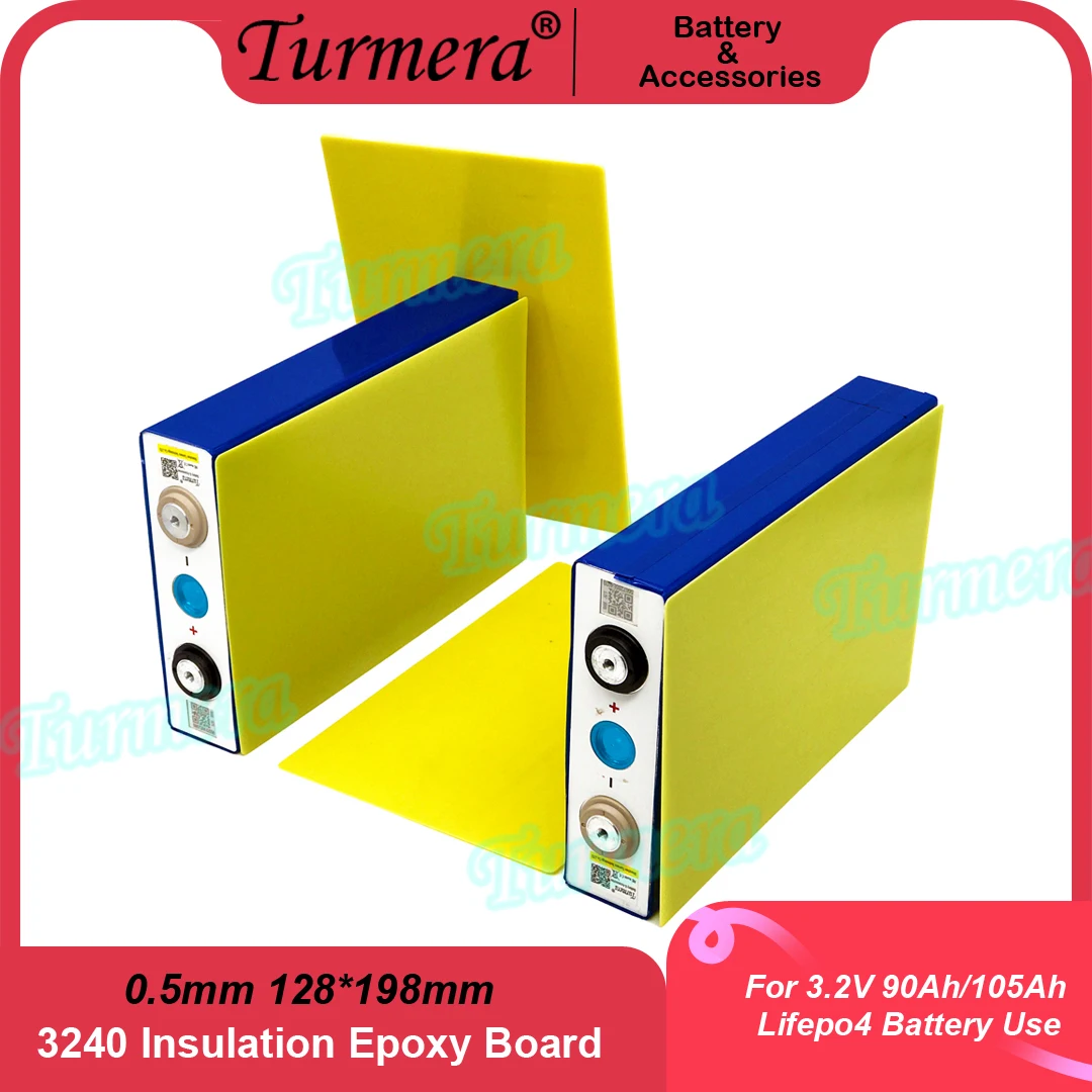 

Turmera 3240 Insulation Epoxy Plate 0.5mm Thickness 128*198mm for 3.2V 90Ah 100Ah 105Ah 280Ah 12.8V Lifepo4 Battery Pack Diy Use