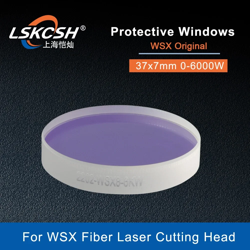   10pcs/Lot Fiber Laser WSX Original Protective Window  37*7mm Optical Lens For WSX Fiber Laser Cutting Head NC60 0-6000W