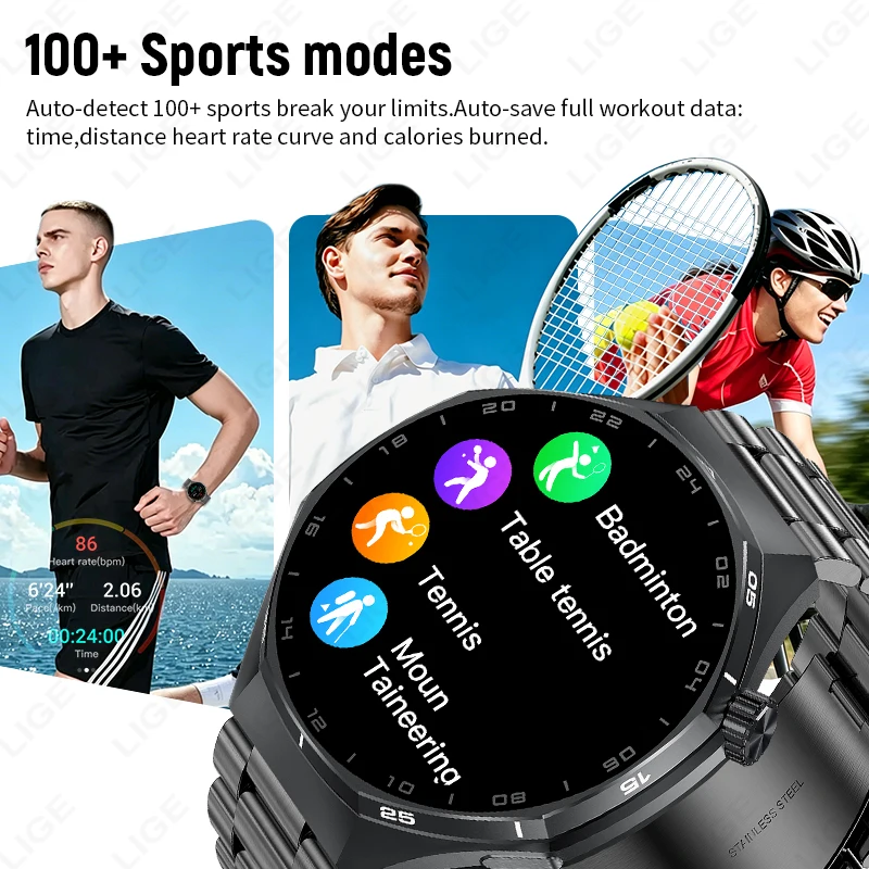 2026 New Military T-Rex3 Ultra 1000mAh Battery Smart Watch IP68 Waterproof Flashlight Heart Rate Sports tracker Smartwatch Men