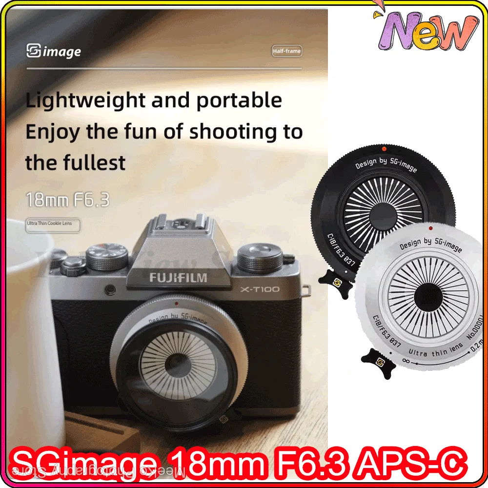 SGimage 18mm F6.3 APS-C Ultra-thin Pancake Manual Prime Lens for Sony E Fujifilm FX Nikon Z Micro 4/3 MFT Mount Camera