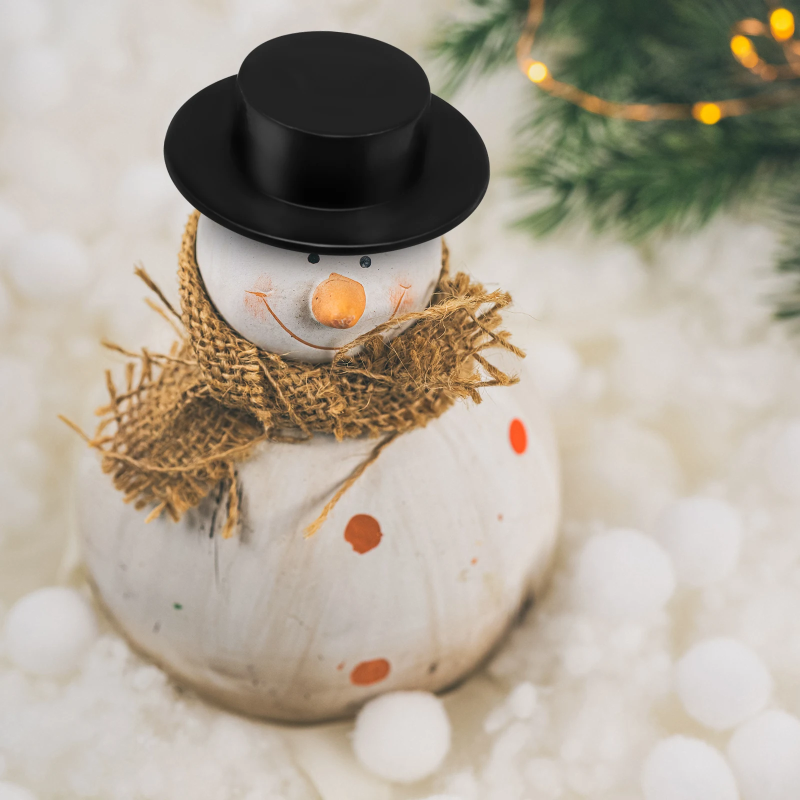 

60Pcs Snowman Hat Accessories Mini Hats for Crafts Christmas Decorations DIY Craft Decorations Mini Cylinder Hat