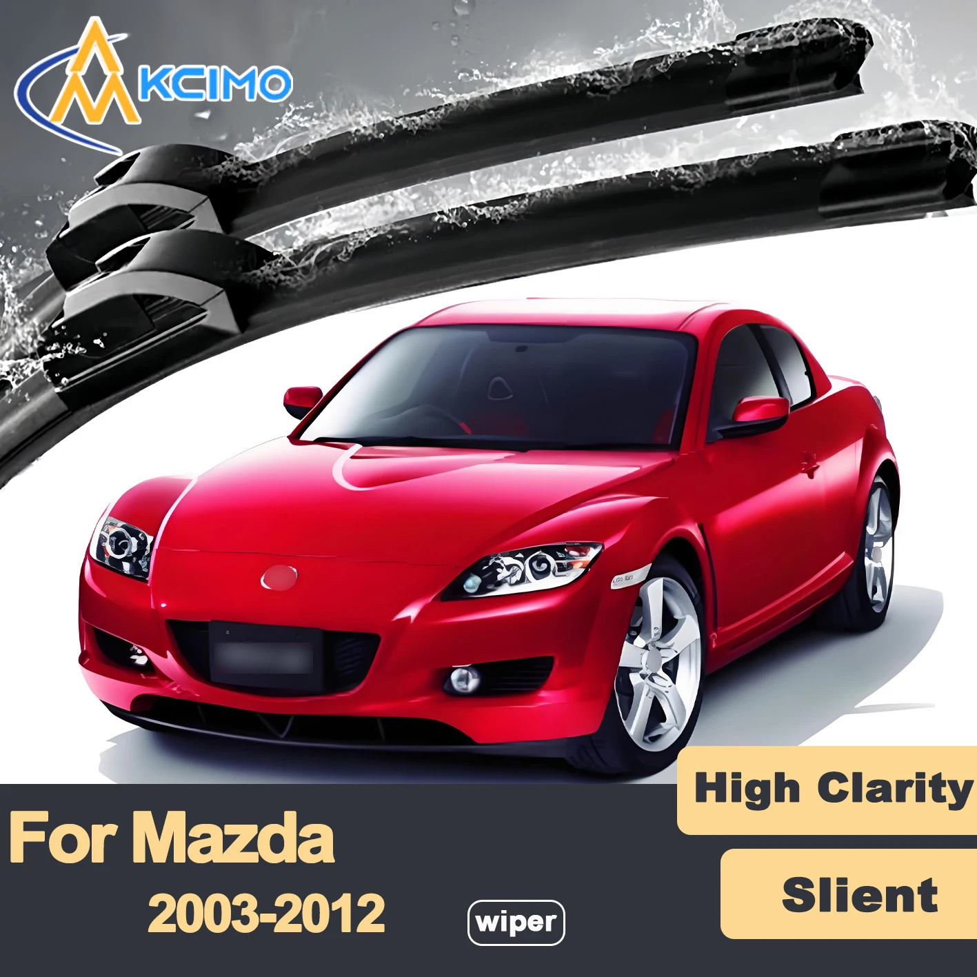 

Premium Rubber Durable Silent Windshield Wiper Blades 2pcs for Mazda RX-8 SE3P FE 2003-2012 Front Wiper Blades Set