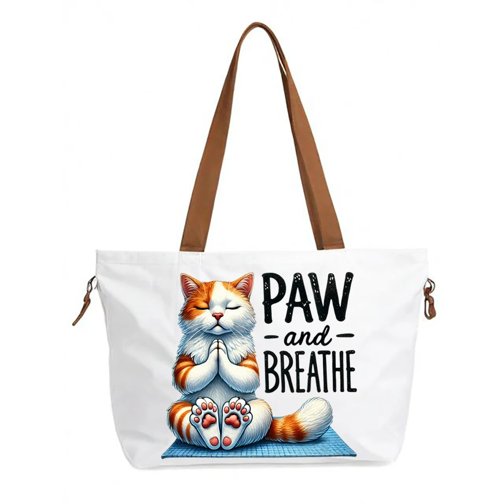 25 سنتيمتر لطيف جميل الحفاظ على الهدوء اليوغا القط الحديد على نقل الحرارة ملصق DTF الحديد على نقل بقع للملابس تي شيرت يزين #3